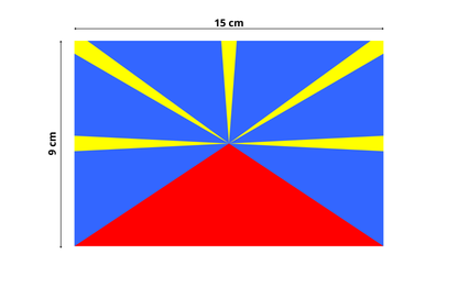 Autocollant MINI drapeau RÉUNION